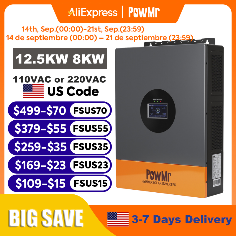 Flexible Solar Panel - PowMr 12.5KW 8KW Split Phase Inverter
