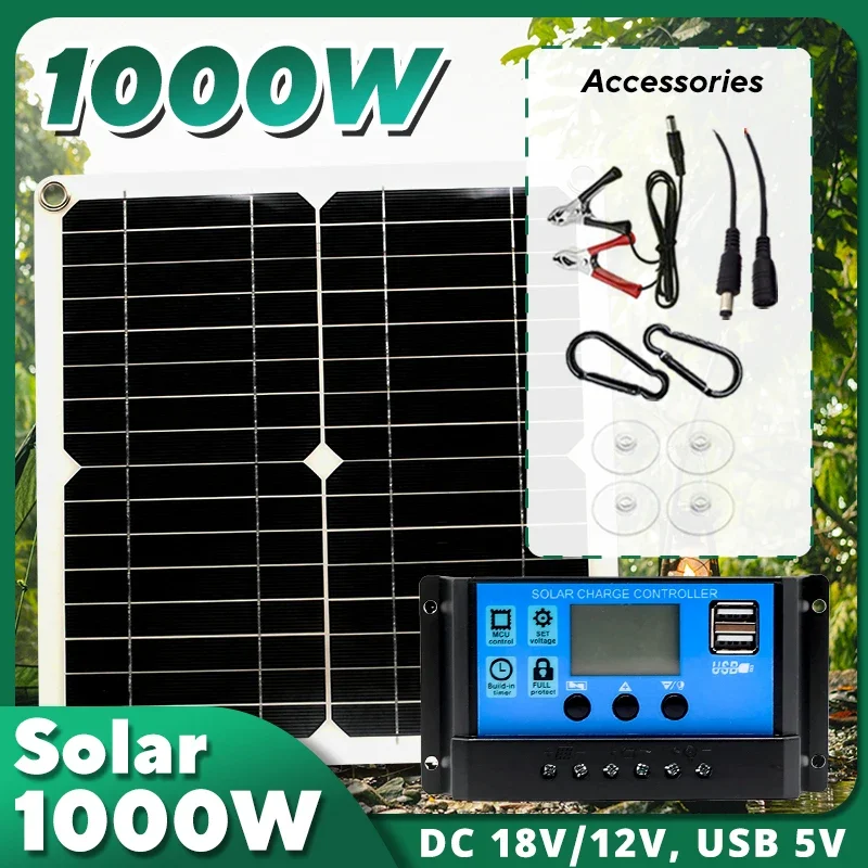 1000W Solar Panel Kit,12V Sola - Solar Panel Monocrystalline 评论和价格