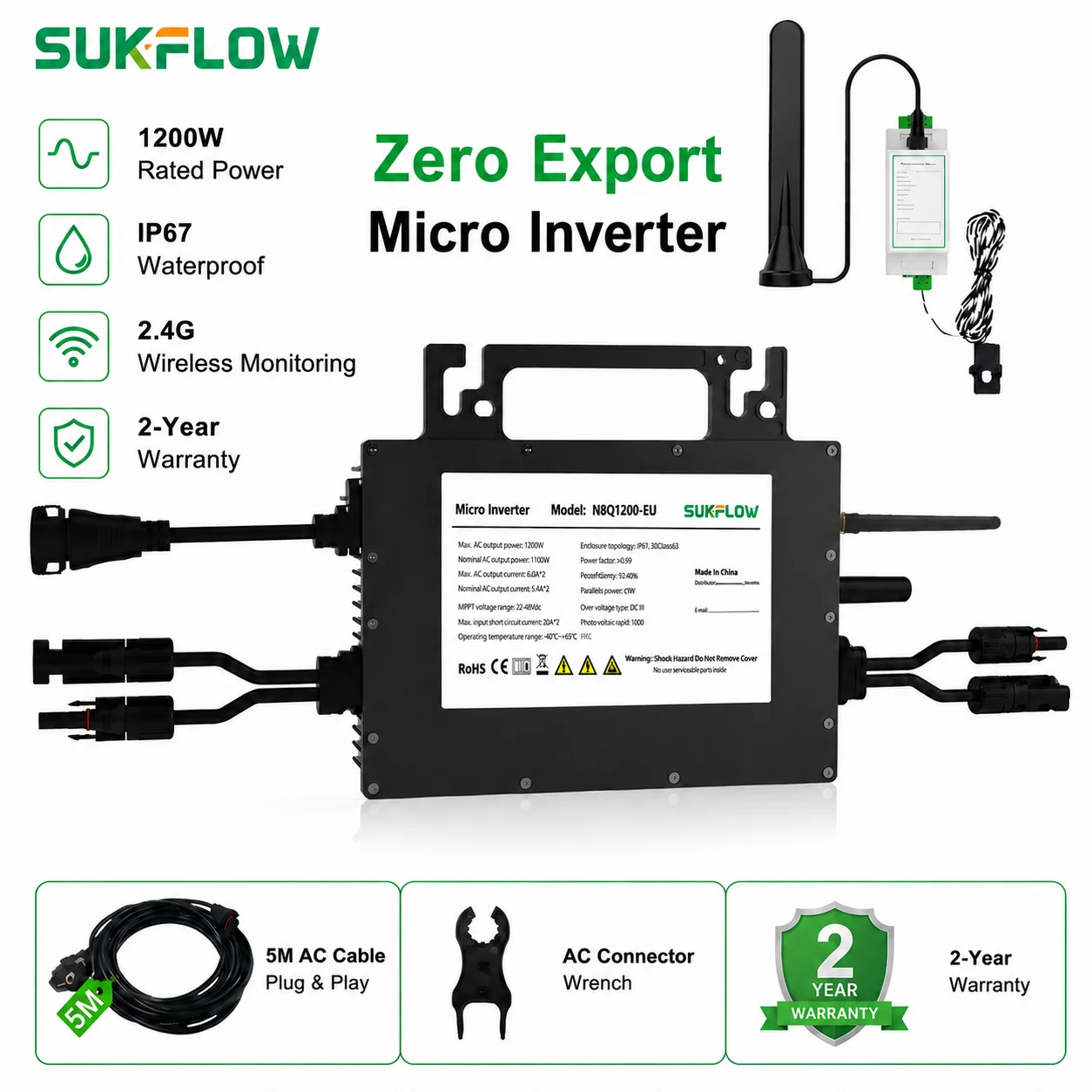 SUKFLOW Zero Expert 1200W Grid - Flexible Solar Panel 评论和价格